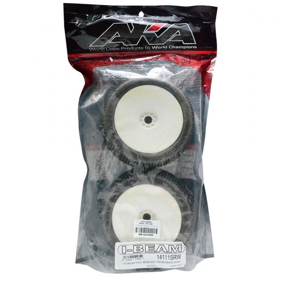 1:8 TRUGGY EVO I-BEAM SOFT PRE-MOUNTED WHITE