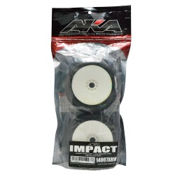 1:8 Buggy Impact (Soft-Long Wear) Evo Wheel Pre Mounted White
