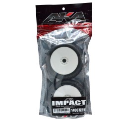 1:8 Buggy Impact (MDM Long Wear) Evo Wheel Pre Mounted White 