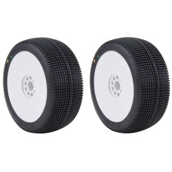 1:8 BUGGY ZIPPS (SOFT - LONG WEAR) EVO WHEEL PRE-MOUNTED WHITE