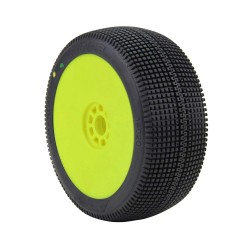 1:8 BUGGY ZIPPS (MEDIUM-LONG WEAR)EVO WHEEL PRE-MOUNTED YELLOW