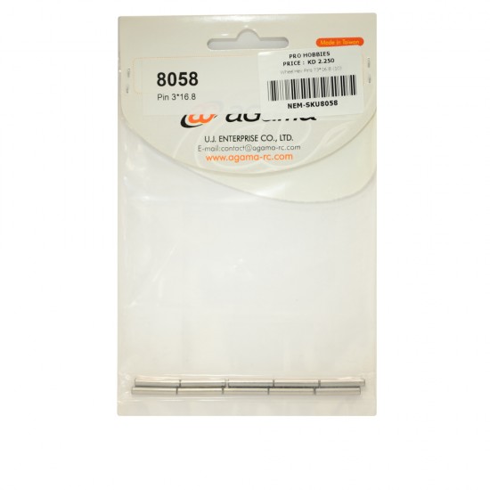 8058 Wheel Hex Pins ?3*16.8 (10) (A319)