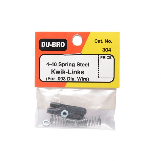 4-40 spring steel kwik-link on 12 rod (12/tb)