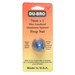 7mm x 1 Alum spin Prop Nut Blue