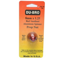 8mm x 1.25 spin prop nut Red