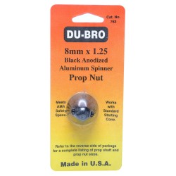 8mm x 1.25 spin prop nut Blk