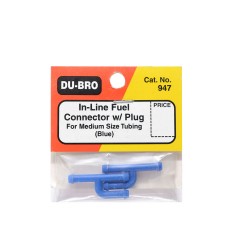 Inline fuel conn w/plug Blu