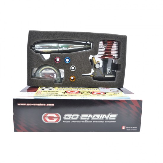 21 Pro Rear Exha Turbo Red Eng Crank 14mm 3P+FEMC Pipe 0801