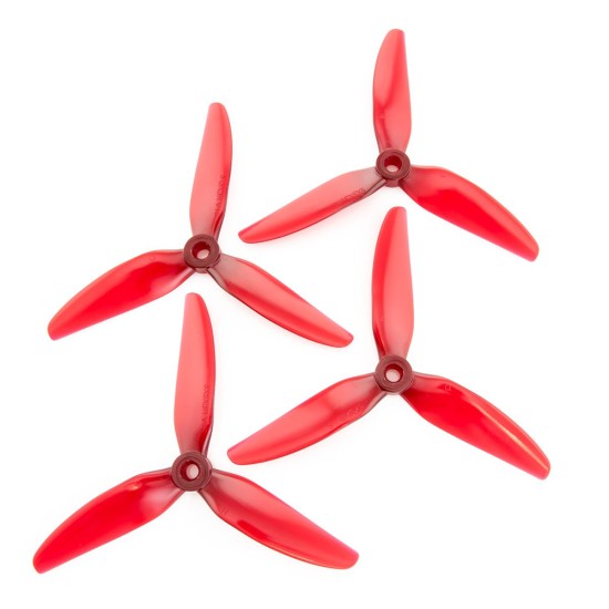 HQ Durable Prop  5X5X3V1S  Light Red (2CW+2CCW)-Poly Carbonate