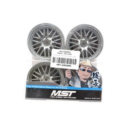 FLAT SILVER 10 SPOKES 2 RIBS WHEEL