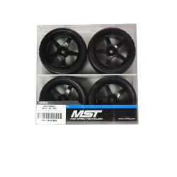 Black 5 spokes wheel (+3) w/ ST tire (4) Black 5 spokes wheel (+3) w/ ST tire (4)