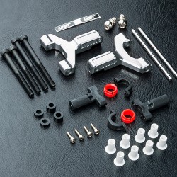 Alum. front lower arm set (silver) Alum. front lower arm set (silver)