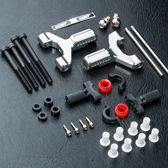 Alum. front lower arm set (silver)