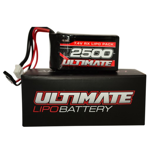 ULTIMATE 7.4v. 2500mAh LIPO HUMP RECEIVER BATTERY PACK JR