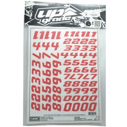 FACTORY V2 NUMBERS 1/8 OFF ROAD RED
