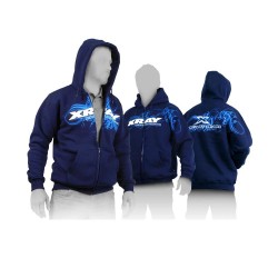 XRAY SWEATER HOODED WITH ZIPPER - BLUE (L)