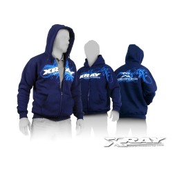 XRAY SWEATER HOODED WITH ZIPPER - BLUE (M)