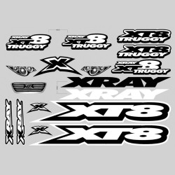 XRAY XT8 STICKER FOR BODY - WHITE XRAY XT8 STICKER FOR BODY - WHITE