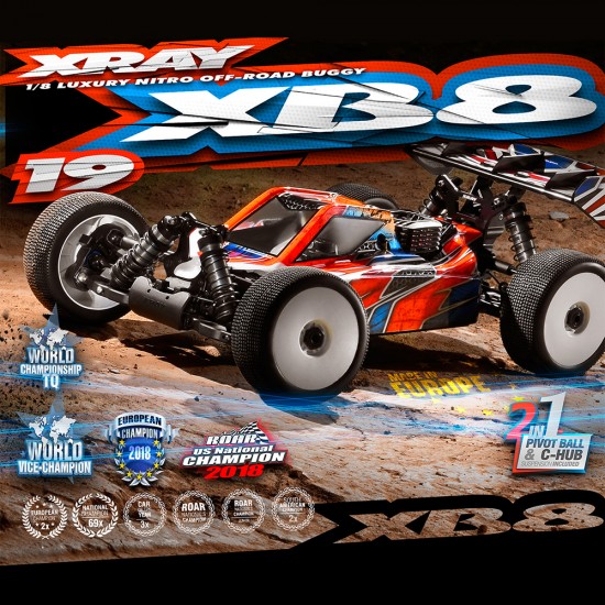 XRAY XB8 - 2019 SPECS - 1/8 LUXURY NITRO OFF-ROAD