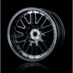 Silver black 10 spokes 2 ribs wheel (+5) (4) Silver black 10 spokes 2 ribs wheel (+5) (4)