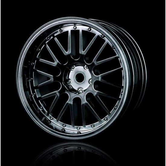 Silver black 10 spokes 2 ribs wheel (+5) (4)