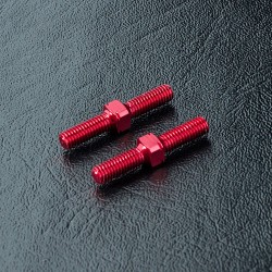 Alum. reinforced turnbuckle 3X20 (red) (2)