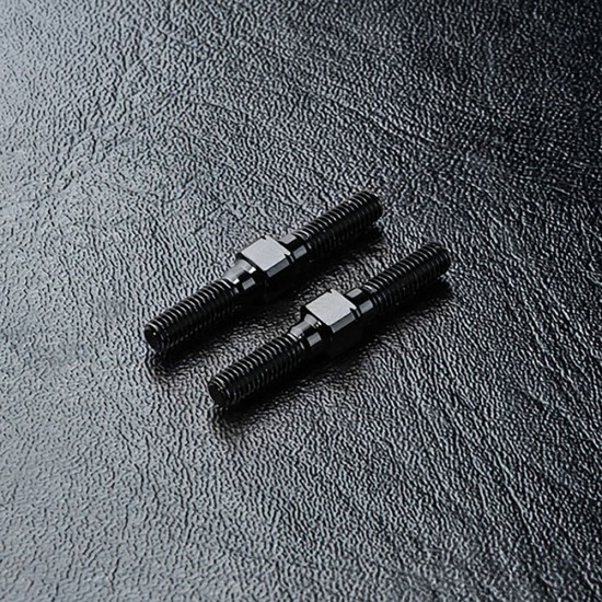 Alum. reinforced turnbuckle 3X25 (black) (2)