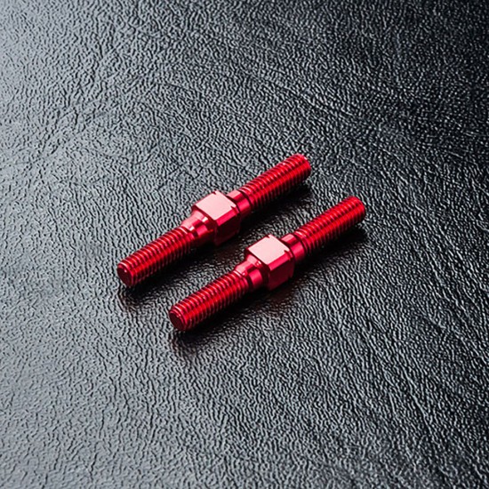 Alum. reinforced turnbuckle 3X25 (red) (2)